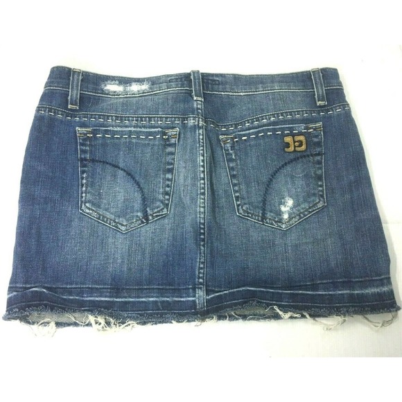Joe's Jeans Denim Mini Skirt Distressed Stretch 29 - Picture 2 of 10